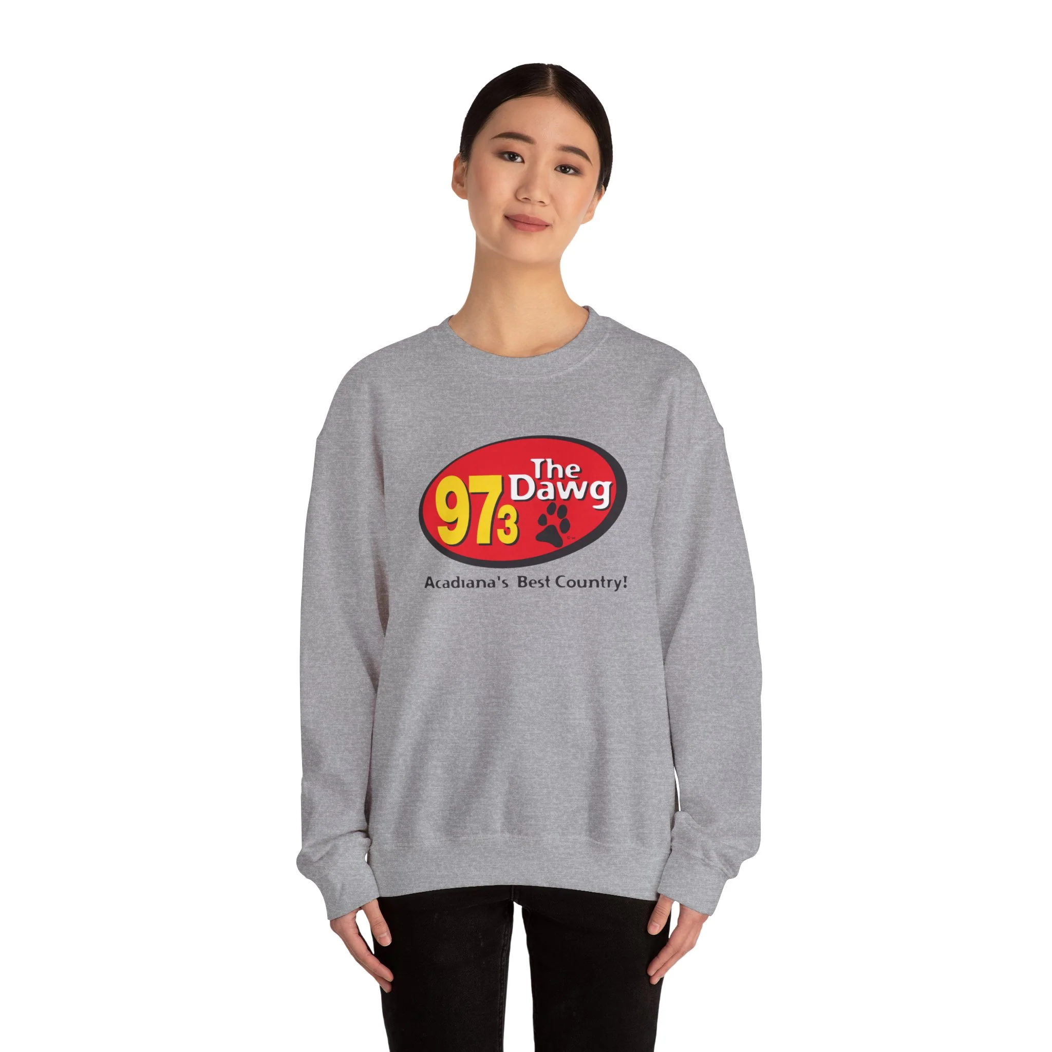 97.3 The Dawg Unisex Heavy Blend™ Crewneck Sweatshirt - Image 13