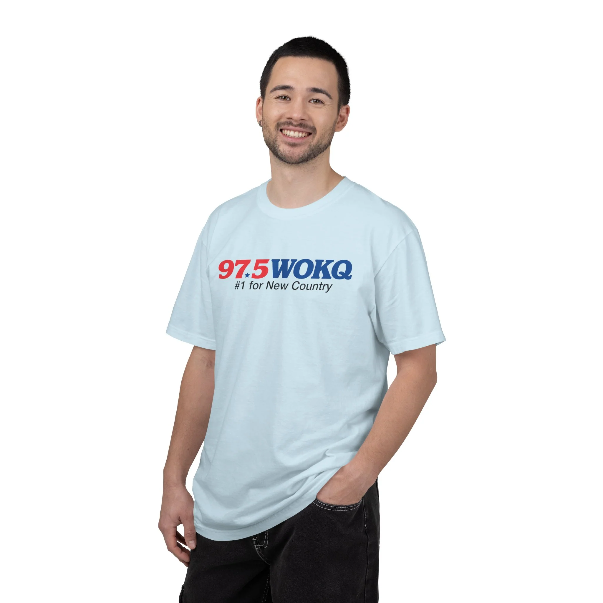 97.5 WOKQ Unisex Garment-Dyed T-shirt - Image 21