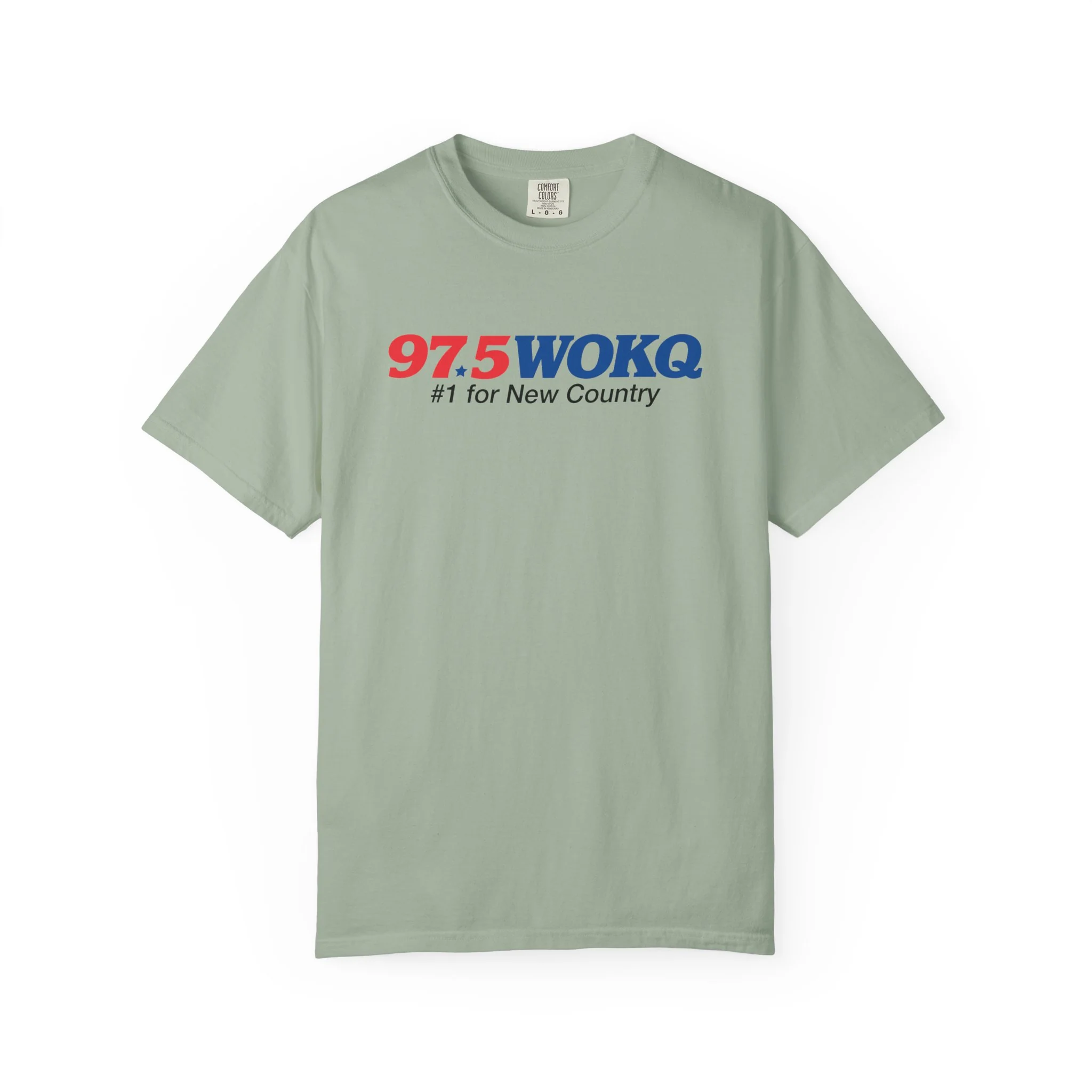 97.5 WOKQ Unisex Garment-Dyed T-shirt - Image 4