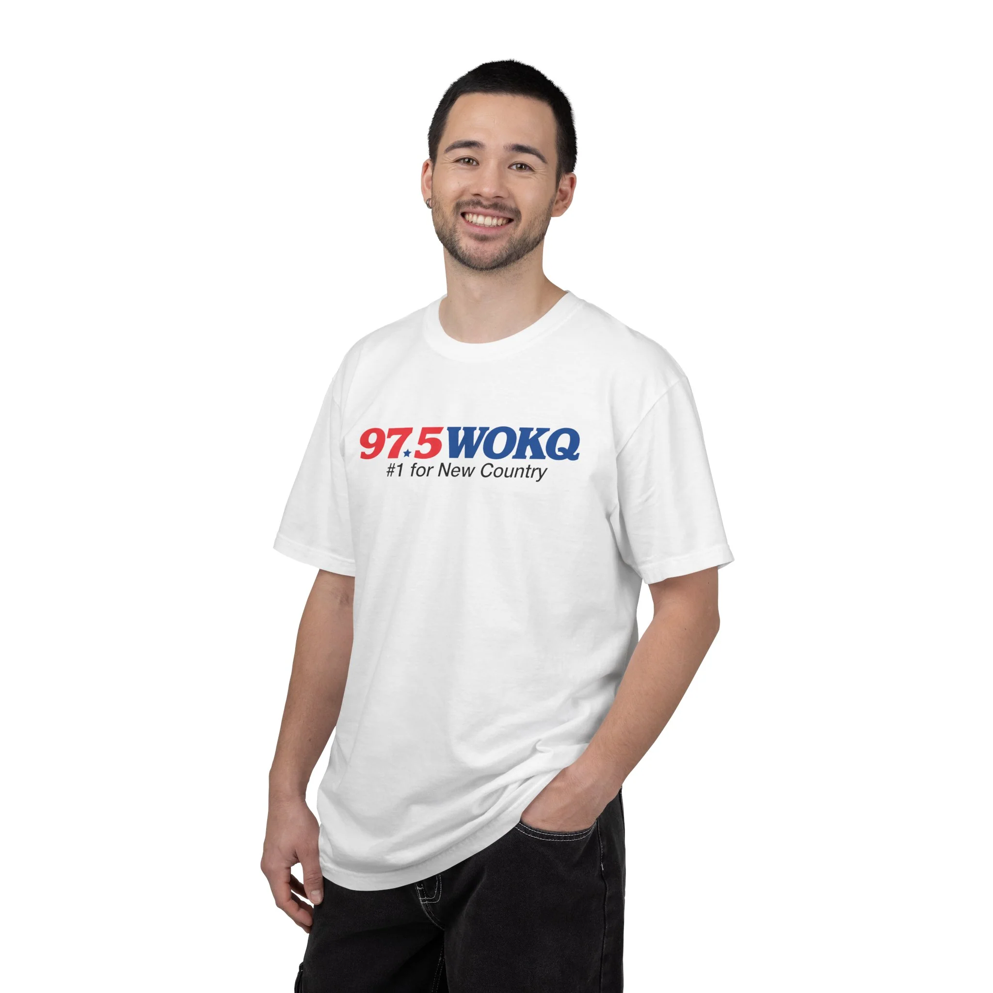 97.5 WOKQ Unisex Garment-Dyed T-shirt - Image 9