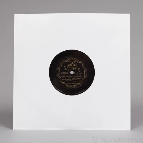 Bu S10W 78 Rpm Paper Record Sleeves 50 Cnt White - Bags Unlimited S10W - 10 Inch 78 RPM Paper Record Sleeves - 50 Count (White)