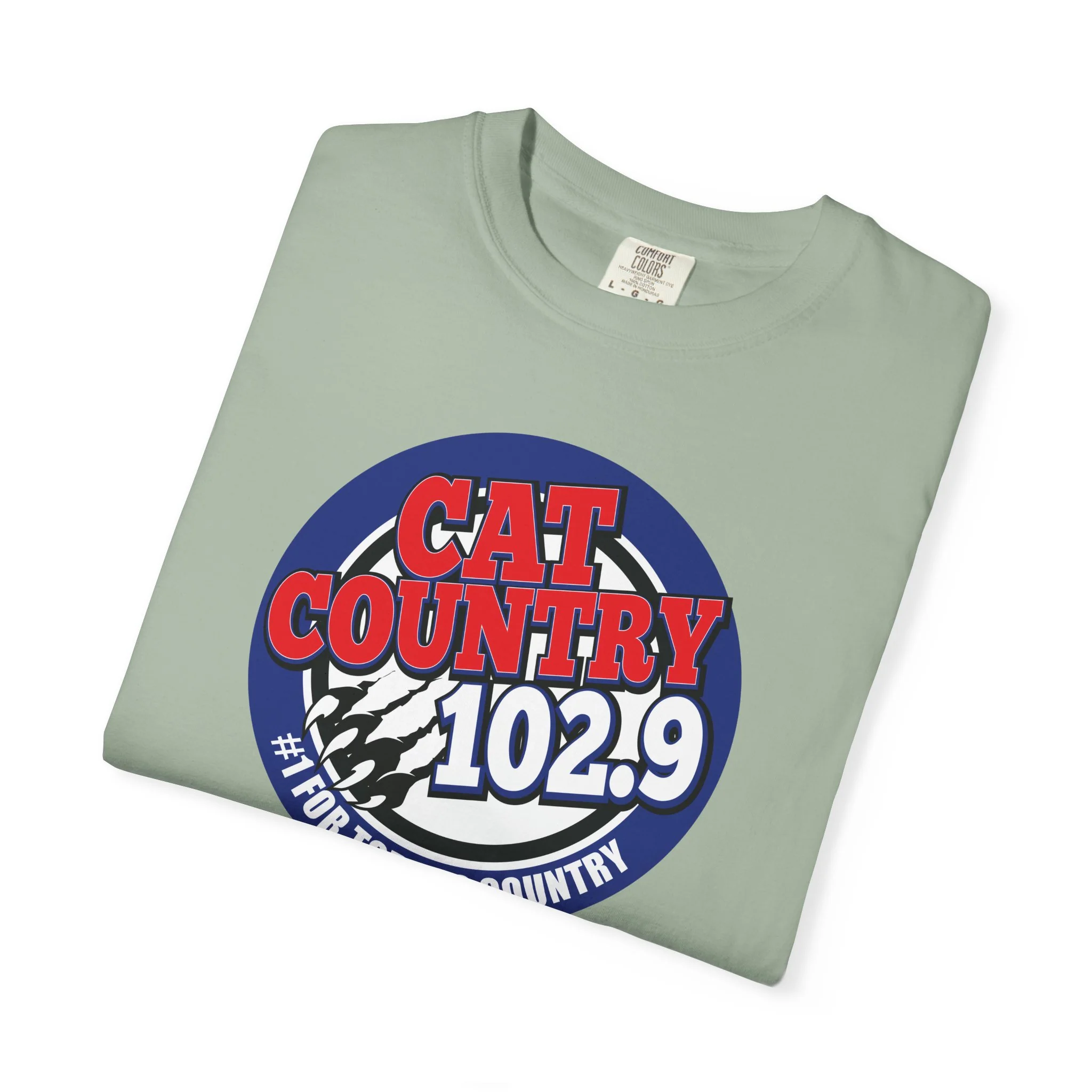Cat Country 102.9 KCTR Unisex Garment-Dyed T-shirt - Image 22