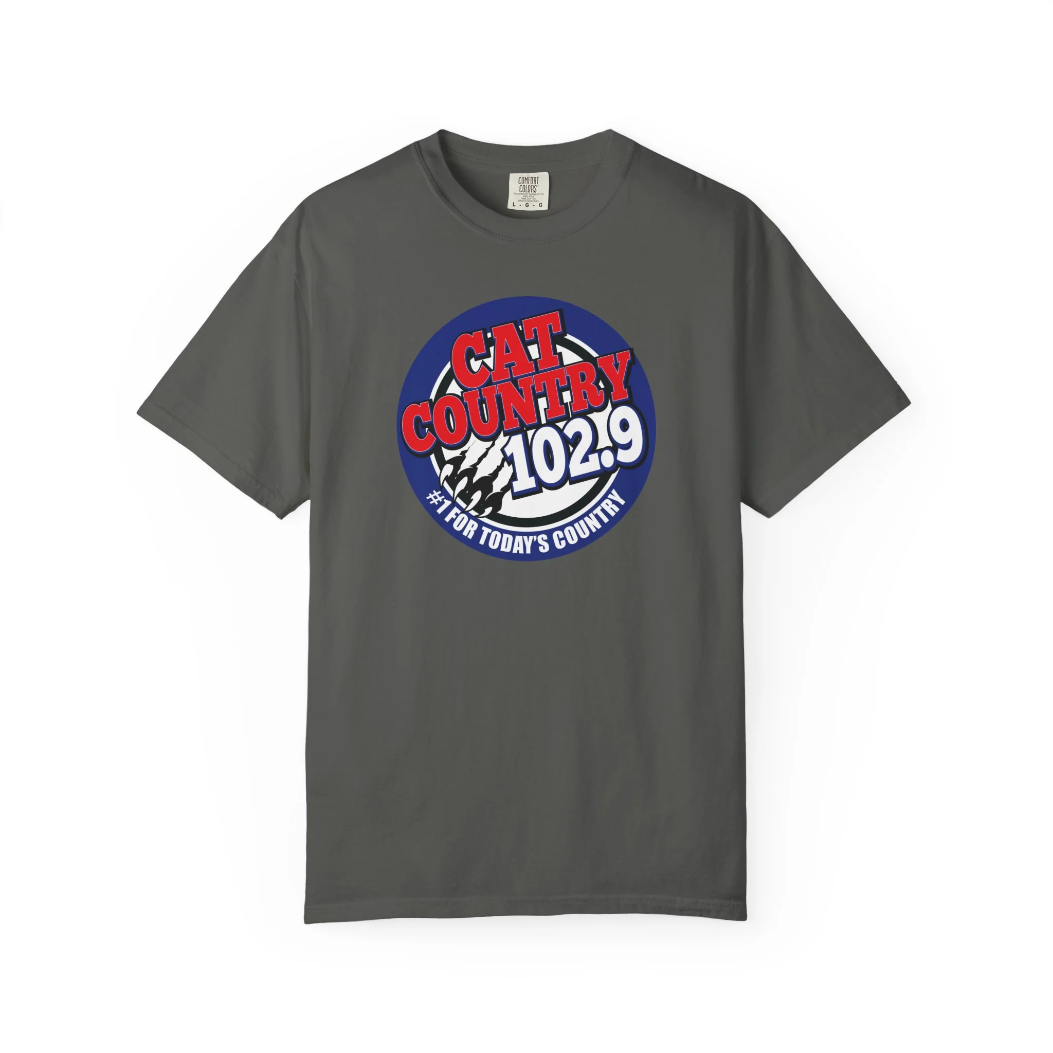 Cat Country 102.9 KCTR Unisex Garment-Dyed T-shirt - Image 3