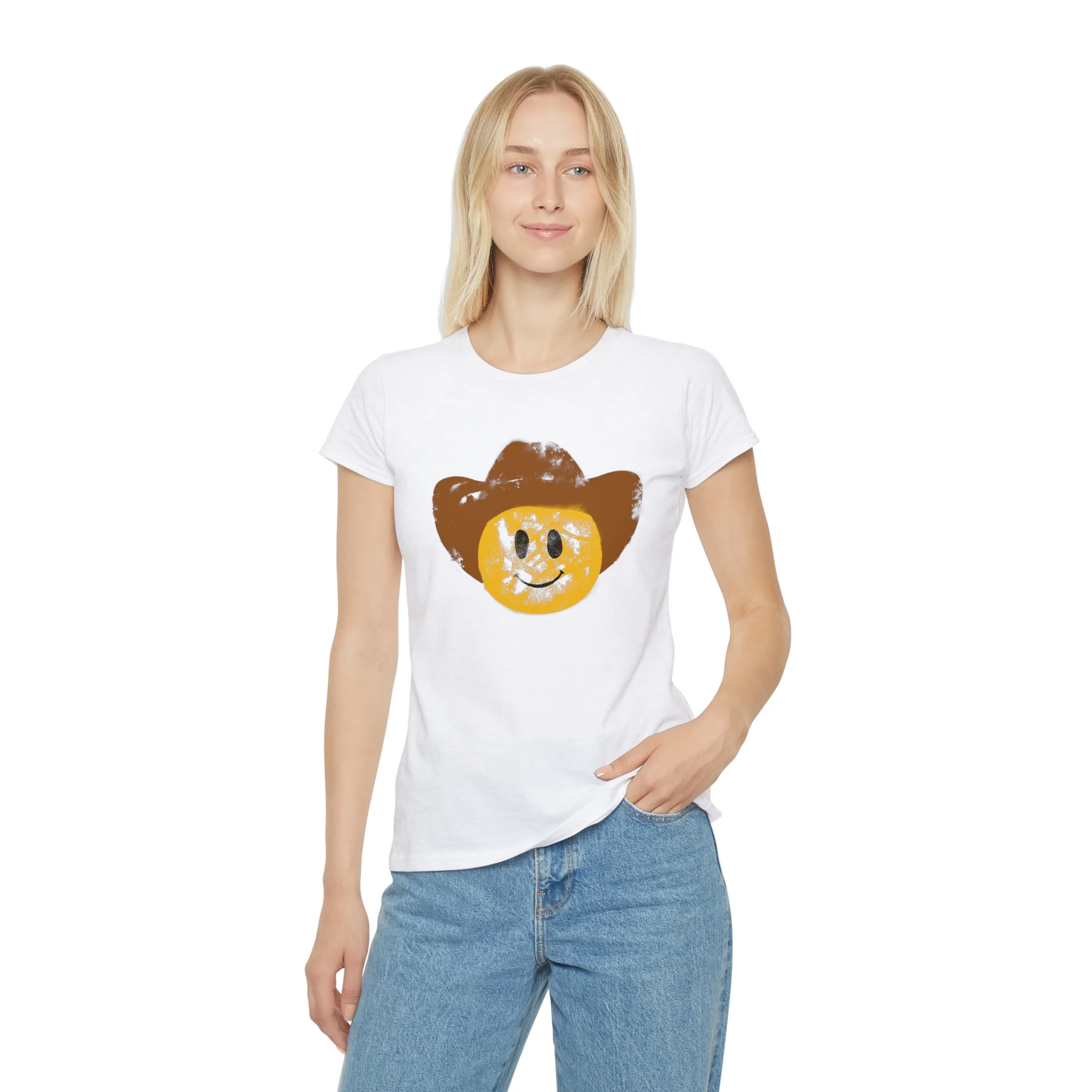Cowboy Smiley T-Shirt Women's Fit - Image 4