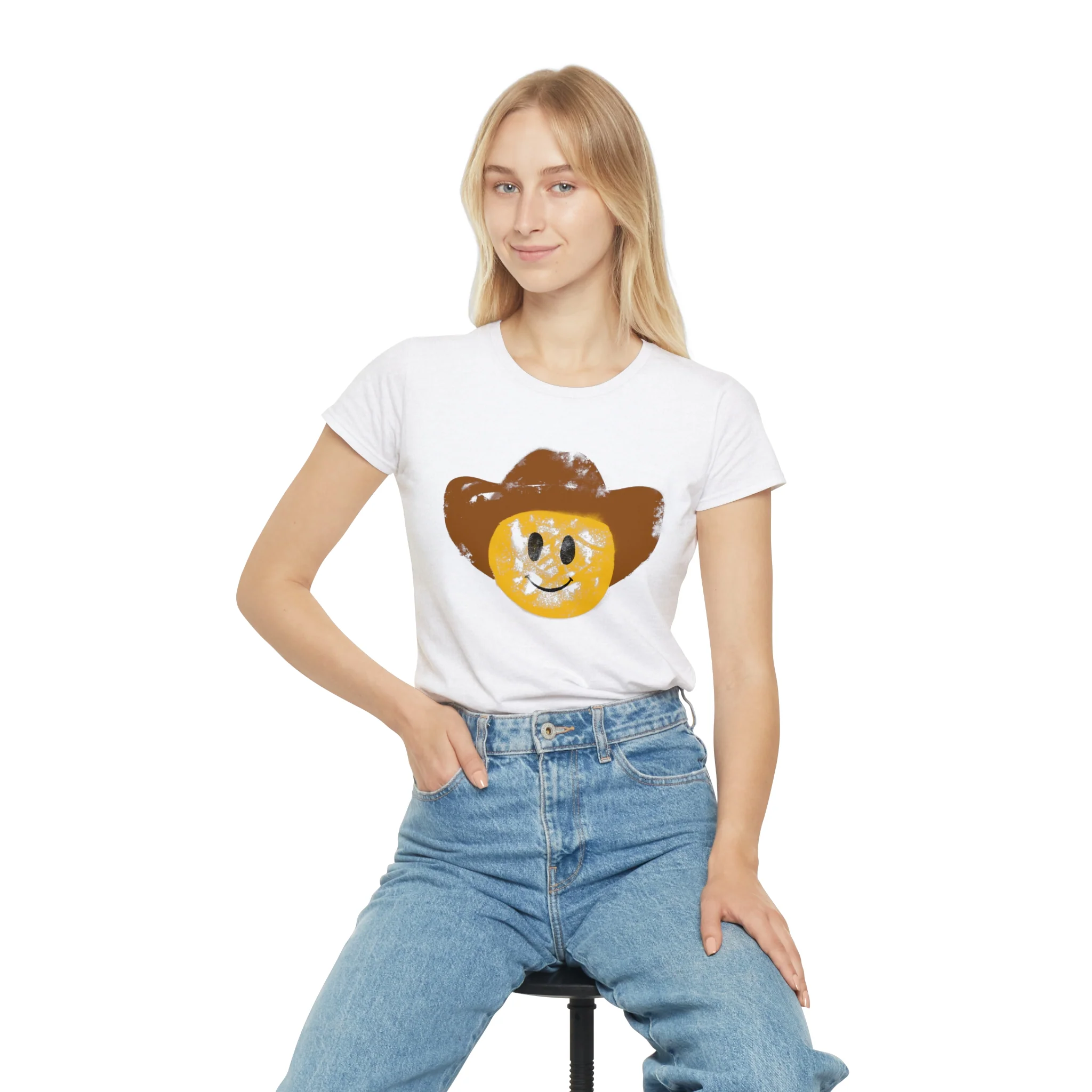 Cowboy Smiley T-Shirt Women's Fit - Image 6
