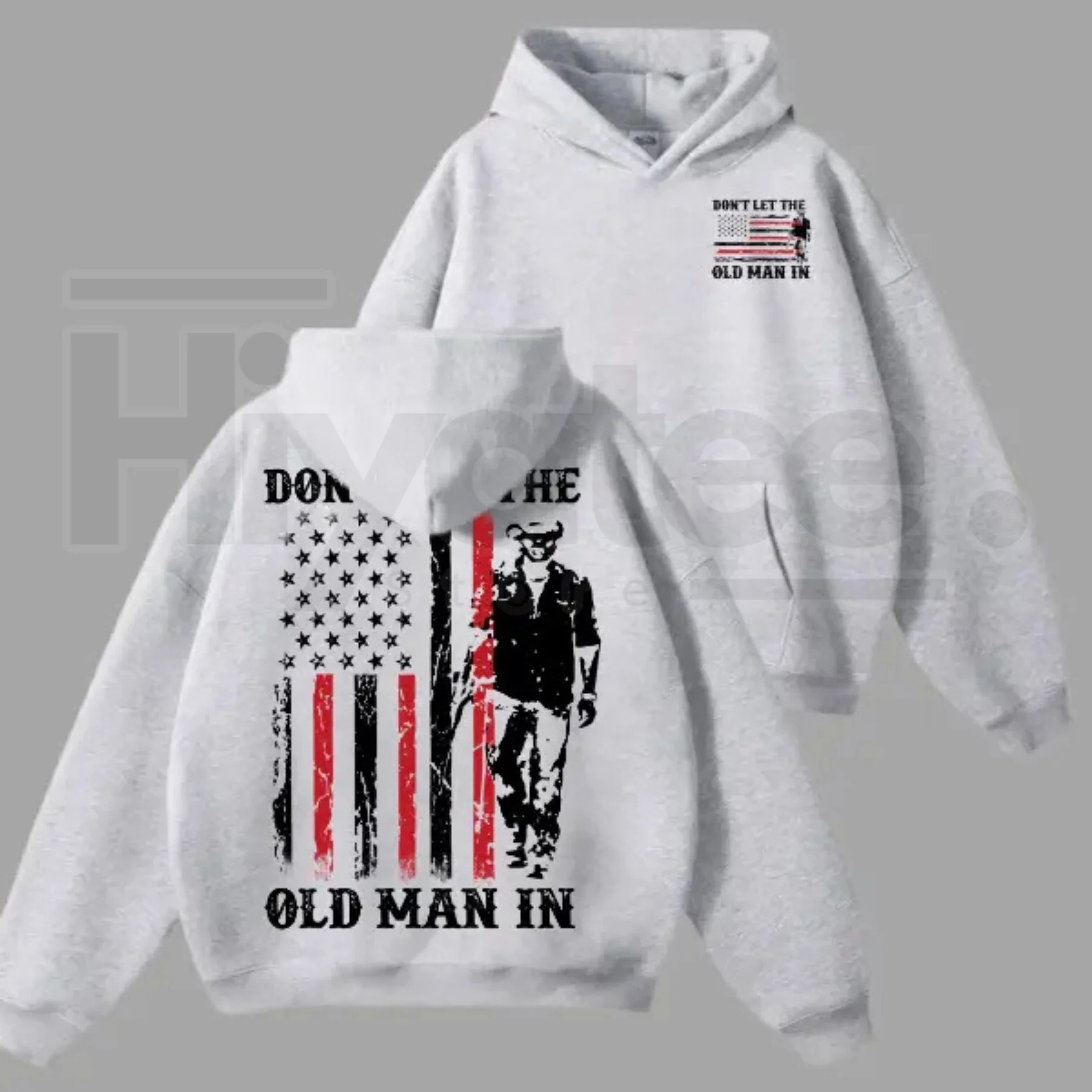 Don't Let the Old Man In Tribute Hoodie – Retro Country Music - Image 3