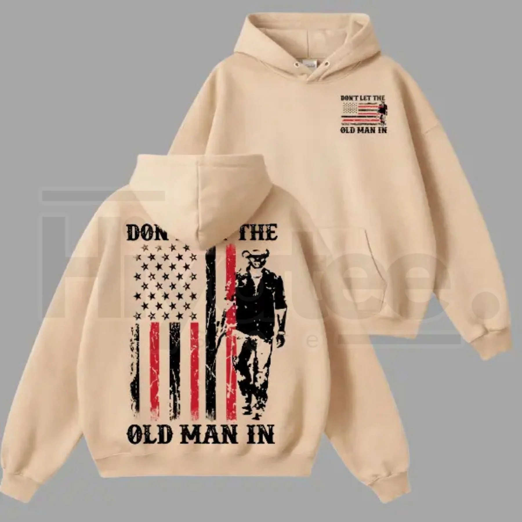 Don't Let the Old Man In Tribute Hoodie – Retro Country Music - Image 4