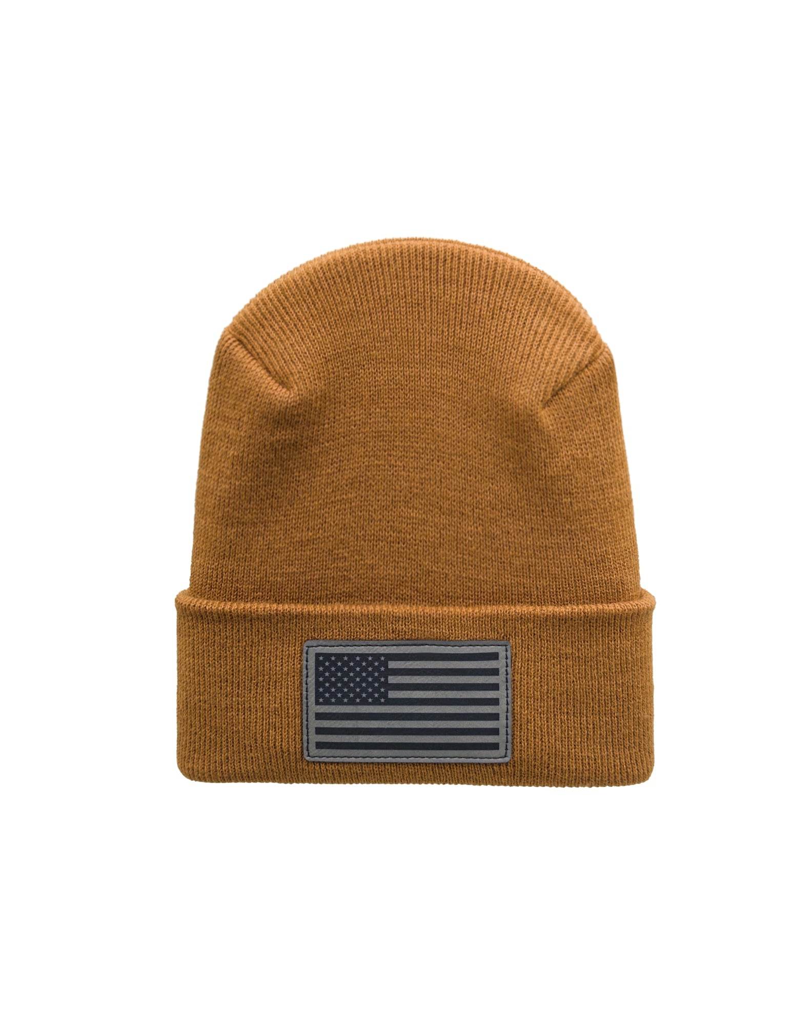 Haakwear American Flag Beanie – H Stitch Knit Cuffed USA Made - Image 5
