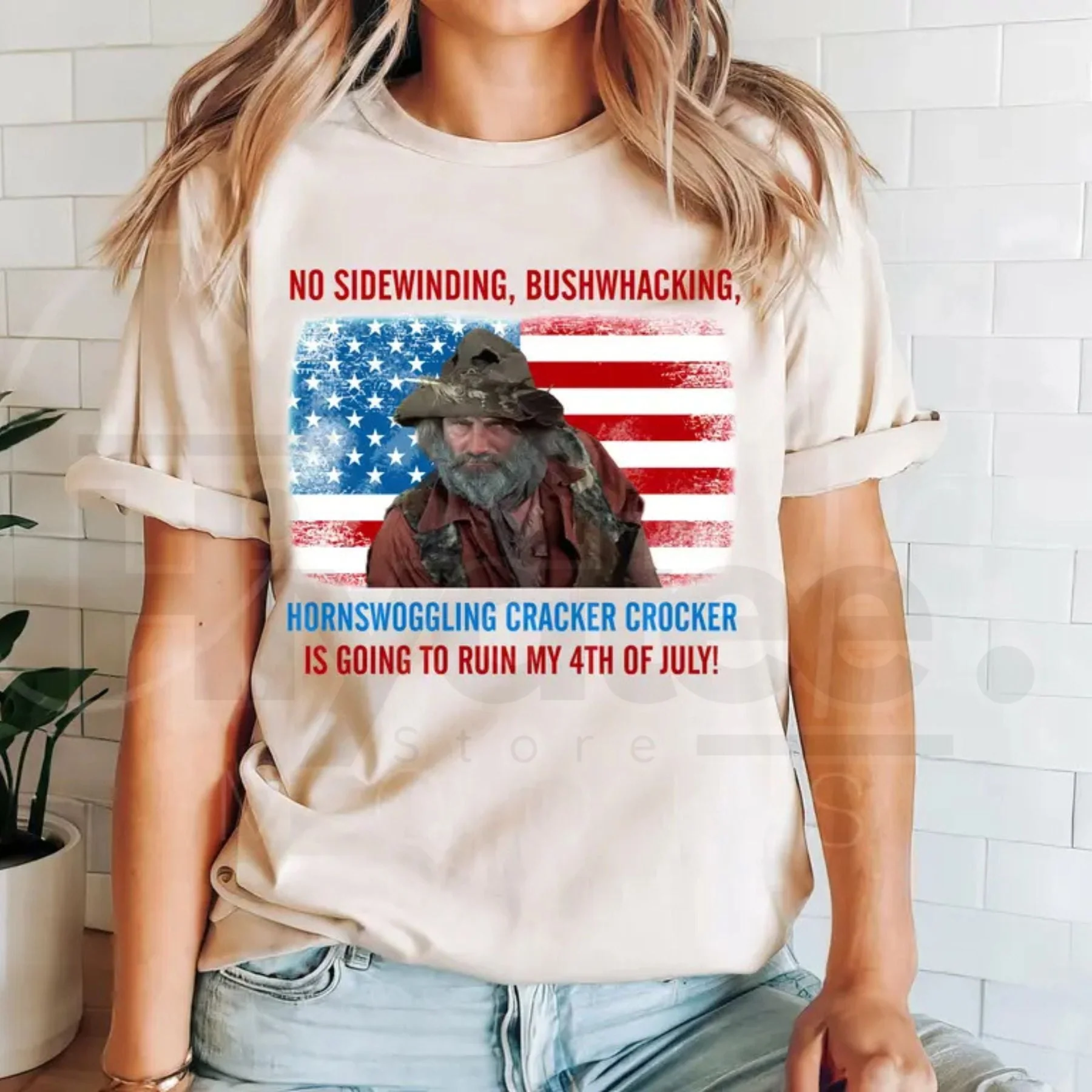 I'm Your Huckleberry Western 250th USA Anniversary Graphic Tee - Image 2