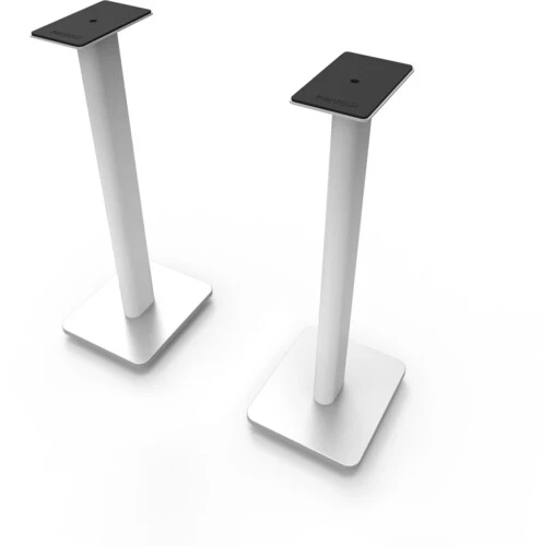 Kanto Sp26Plw Bookshelf Speaker Floor Stands White - Kanto SP26PLW 26 Inch Bookshelf Speaker Stand - Low Profile - 2 Pack (White)