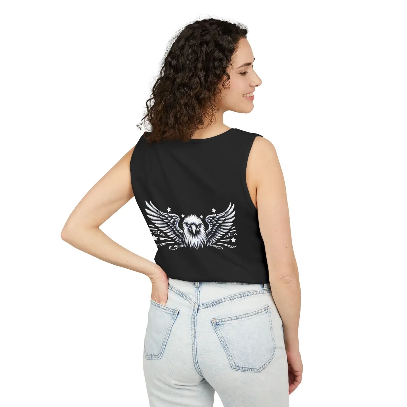 Patriotic Eagle Tank Top – True American Pride Cotton - Image 4