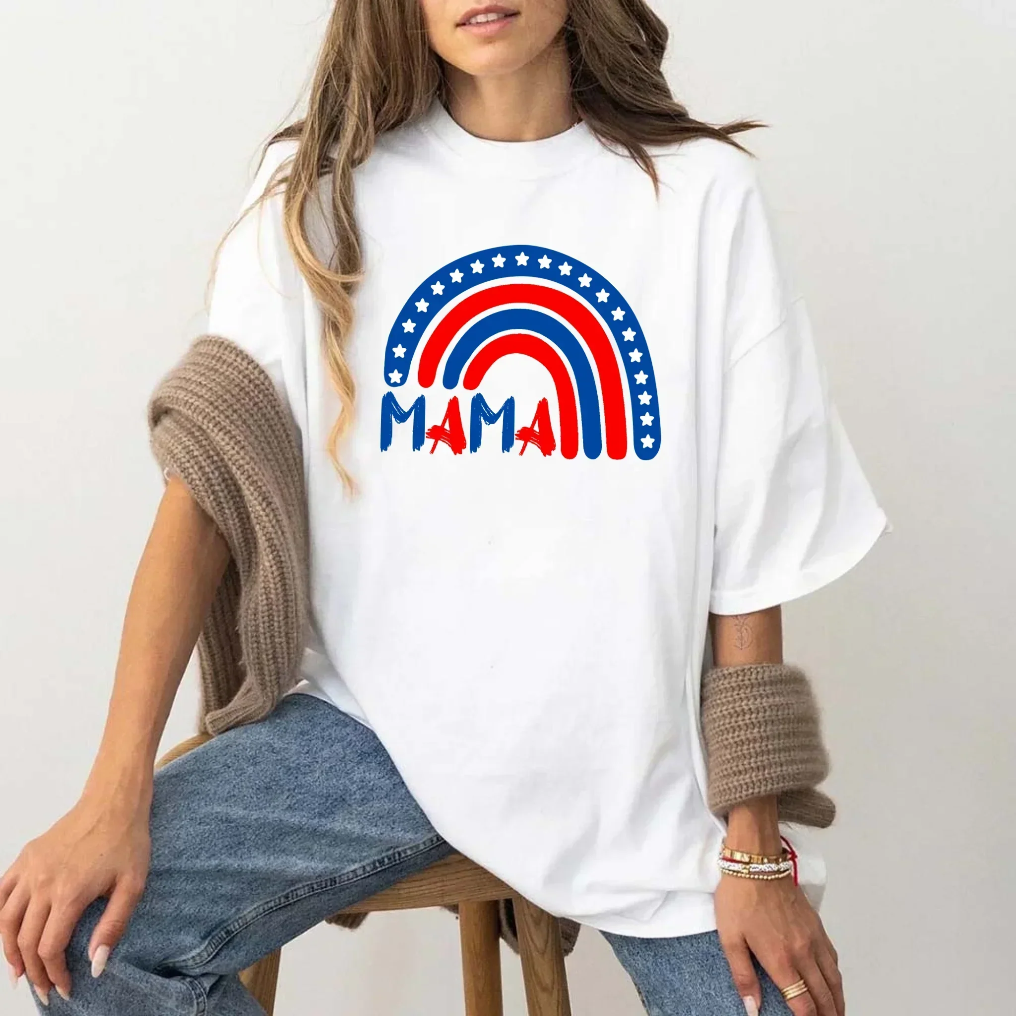 Patriotic Mama & Mini Matching T-Shirt Set – 4th of July - Image 2