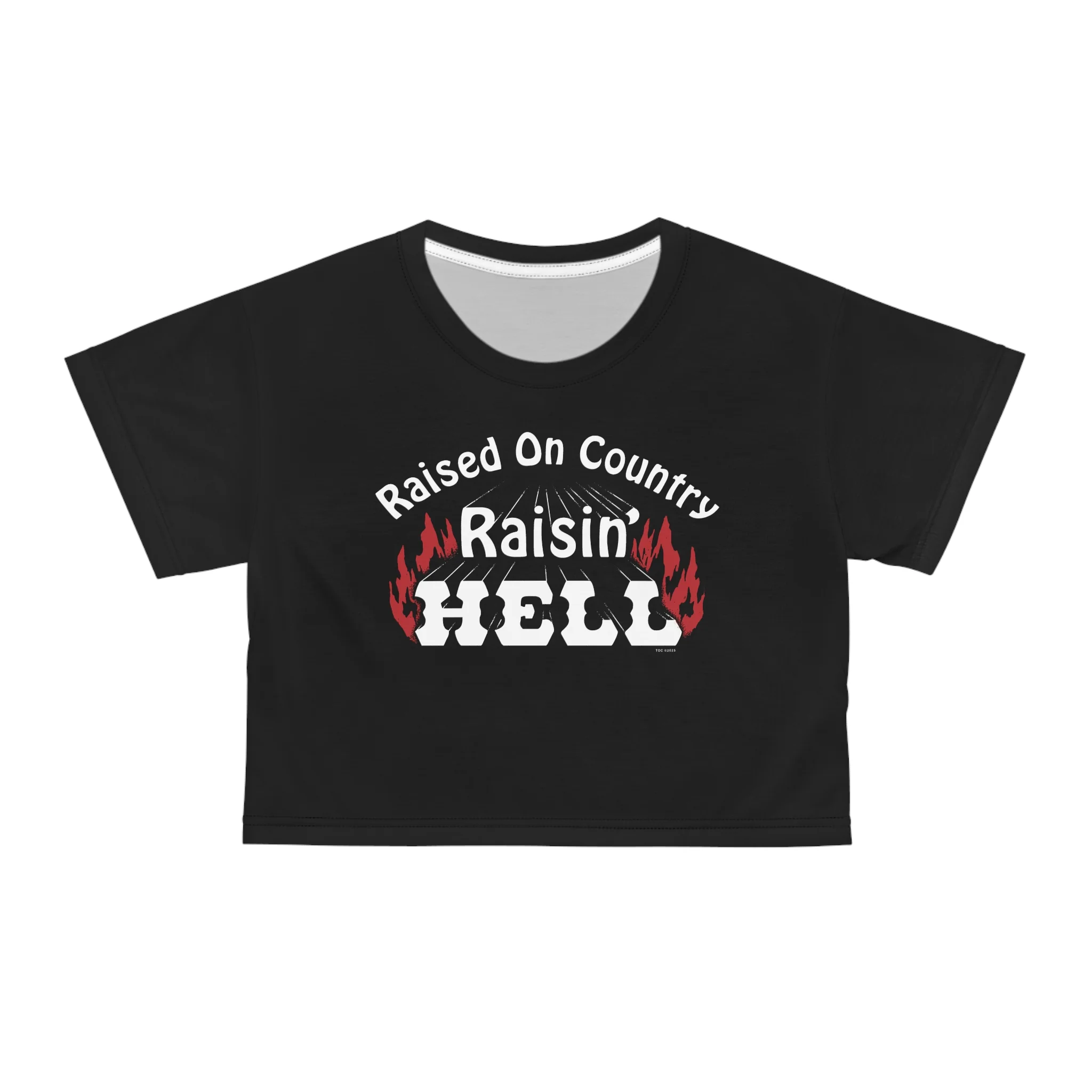Raised on Country, Raisin’ Hell  Crop Tee - Image 3