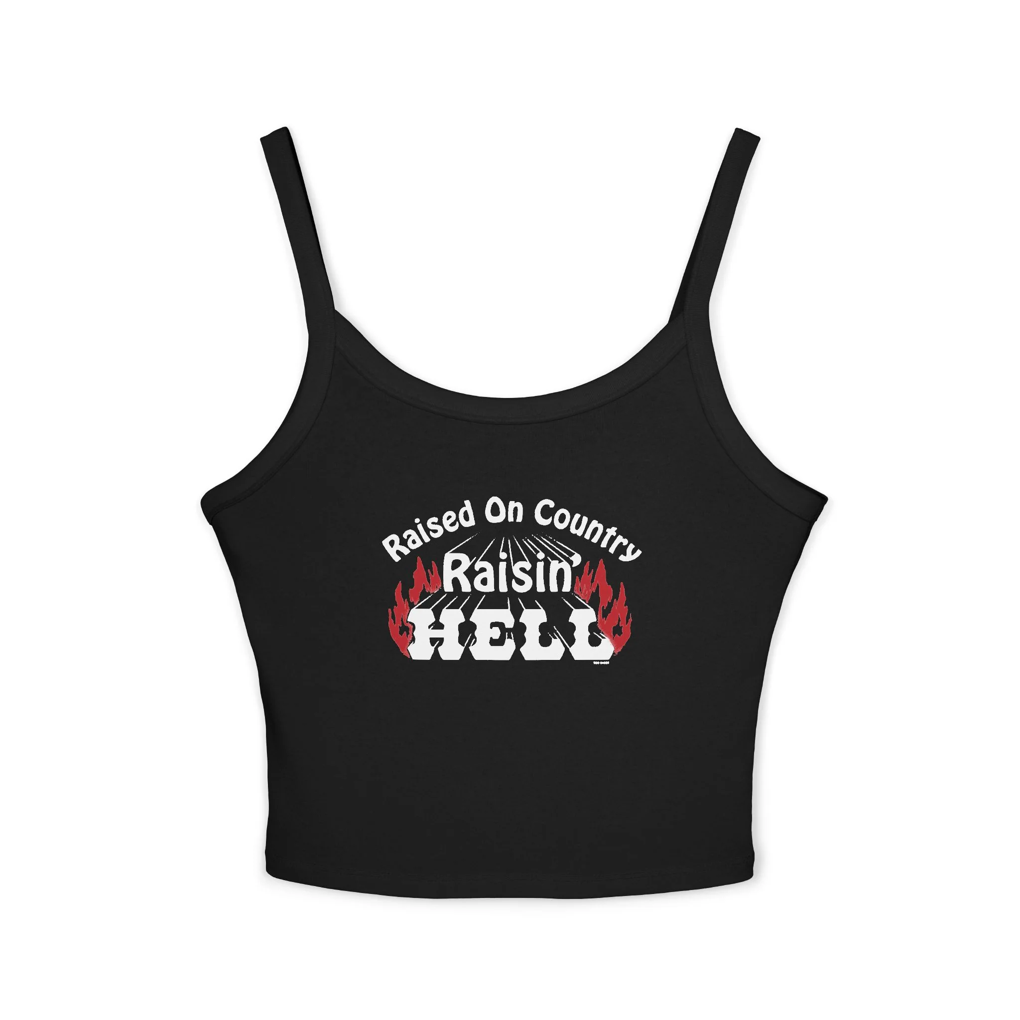 Raised on Country, Raisin’ Hell Spaghetti Strap Tank Top - Image 2