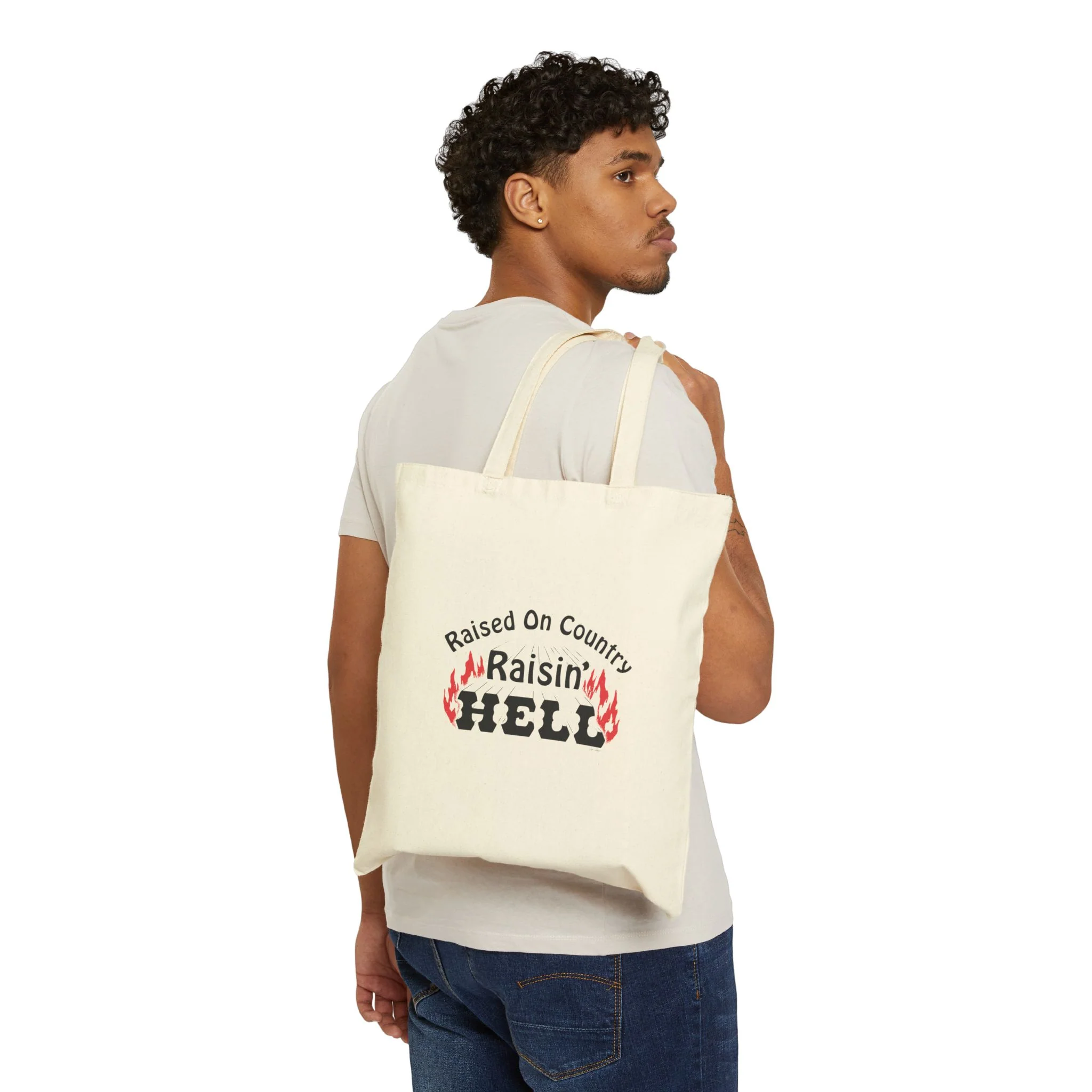 Raised on Country, Raisin’ Hell Tote Bag - Image 3