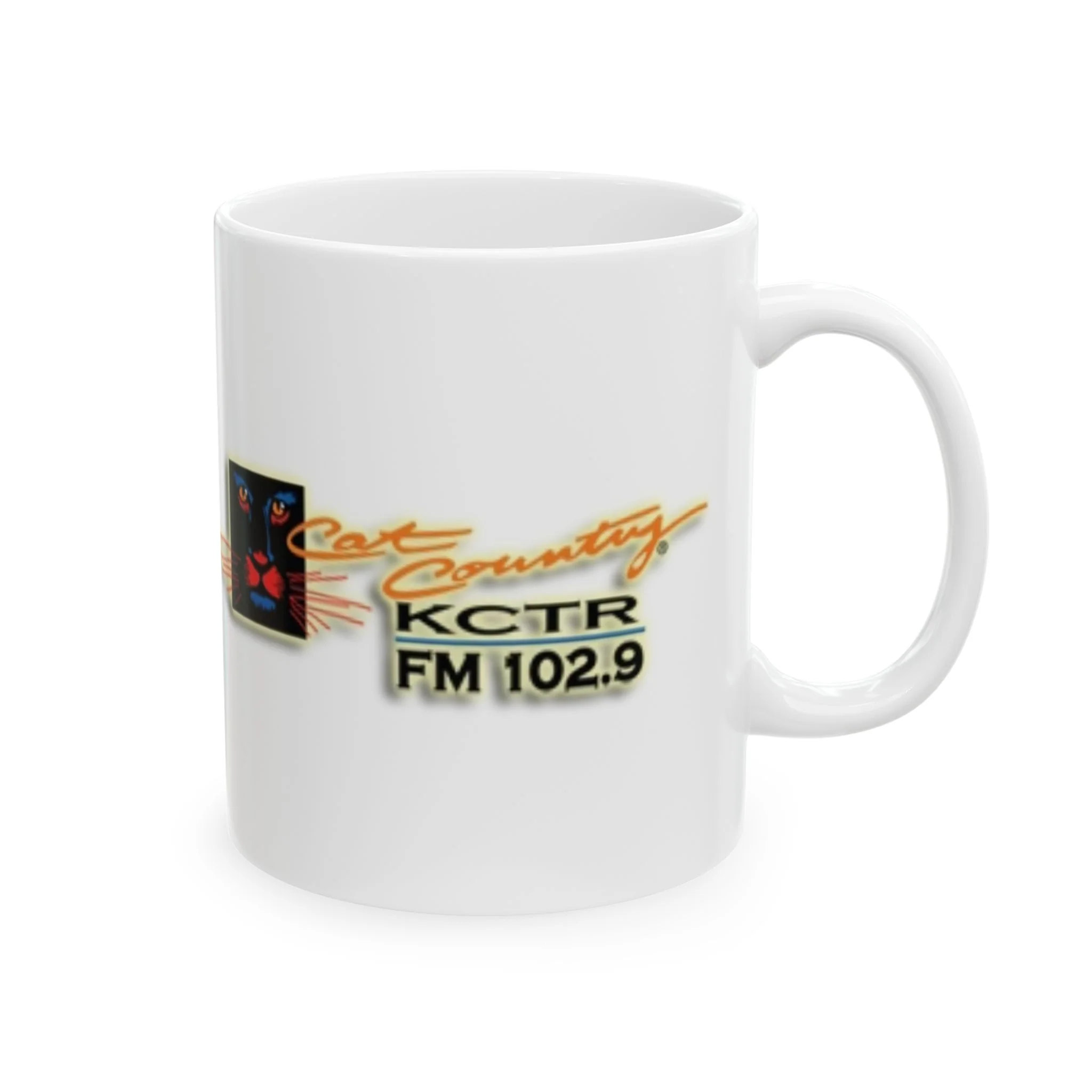 Retro Cat Country 102.9 KCTR Ceramic Mug, (11oz, 15oz) - Image 5