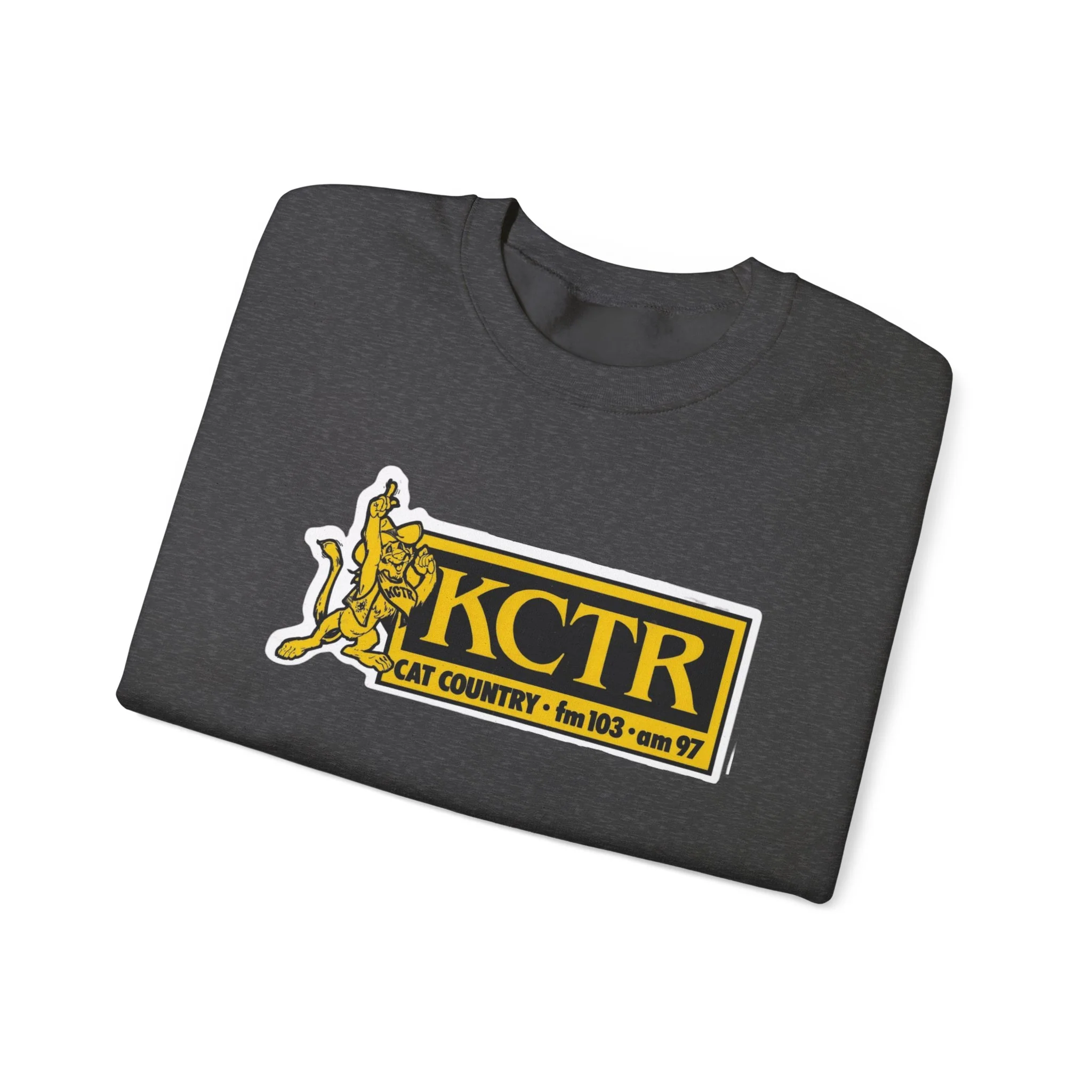 Retro Cat Country 102.9 KCTR Unisex Heavy Blend™ Crewneck Sweatshirt - Image 15