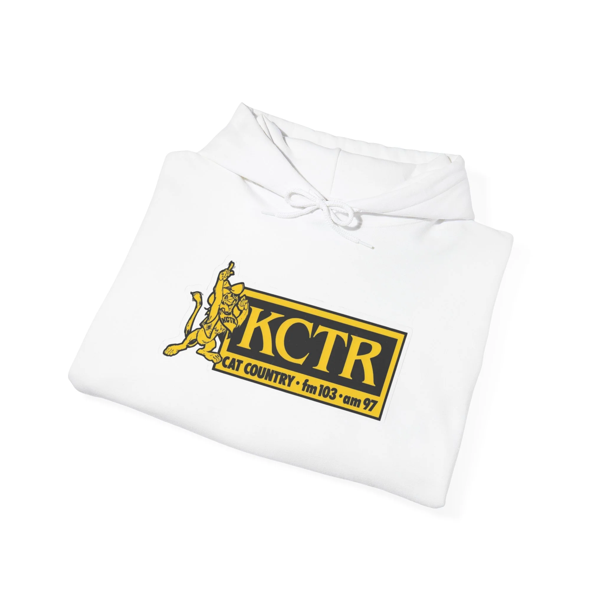 Retro Cat Country 102.9 KCTR Unisex Heavy Blend™ Hooded Sweatshirt - Image 7