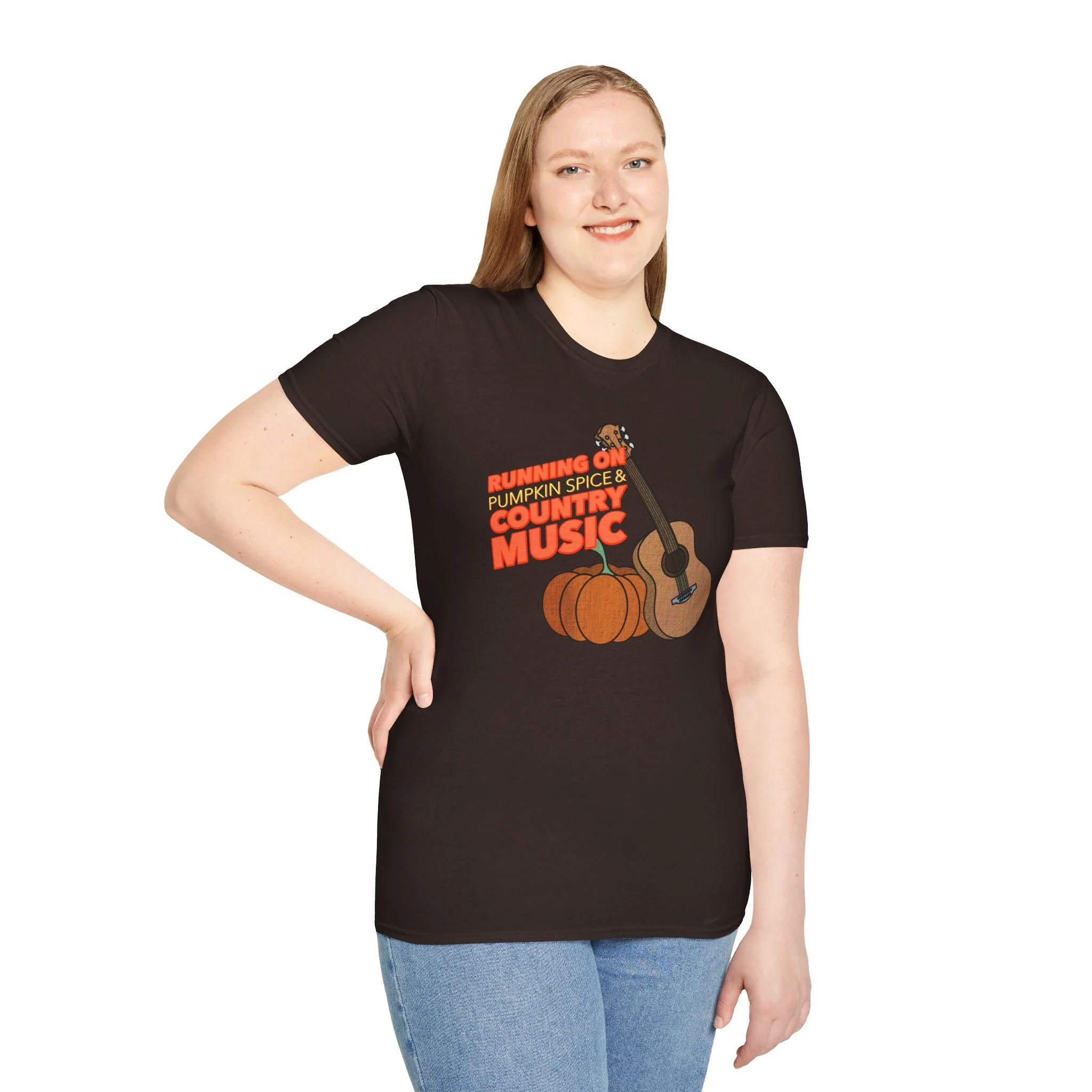 Running on Pumpkin Spice Country Music T-Shirt - Image 5