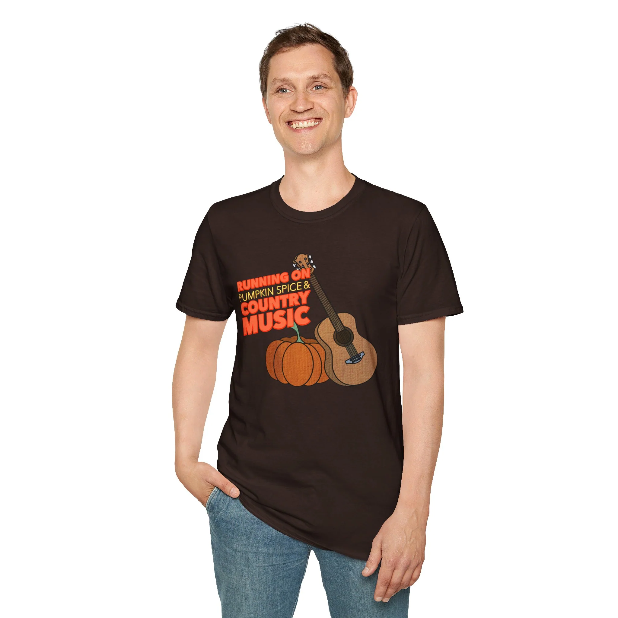 Running on Pumpkin Spice Country Music T-Shirt - Image 6