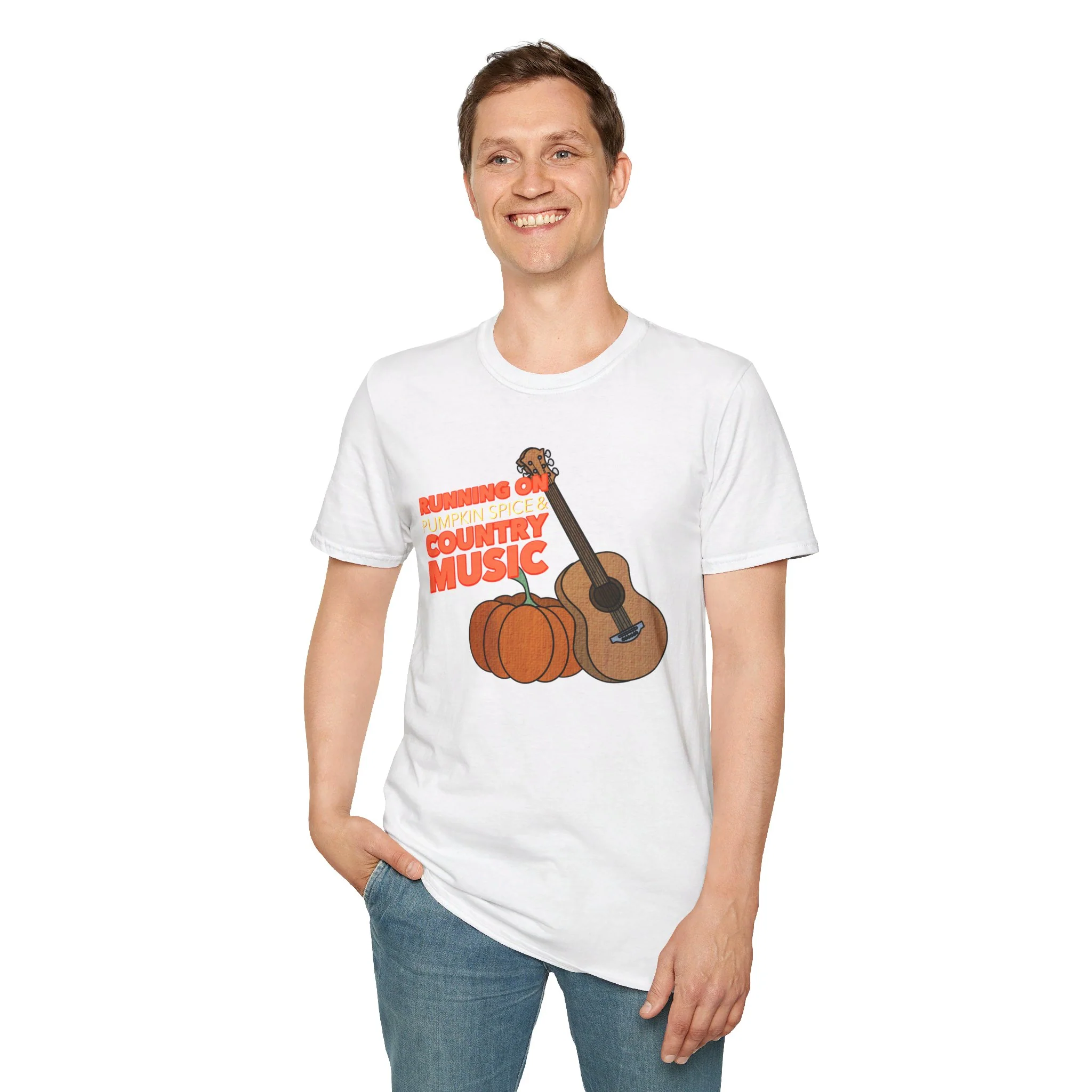 Running on Pumpkin Spice Country Music T-Shirt - Image 9