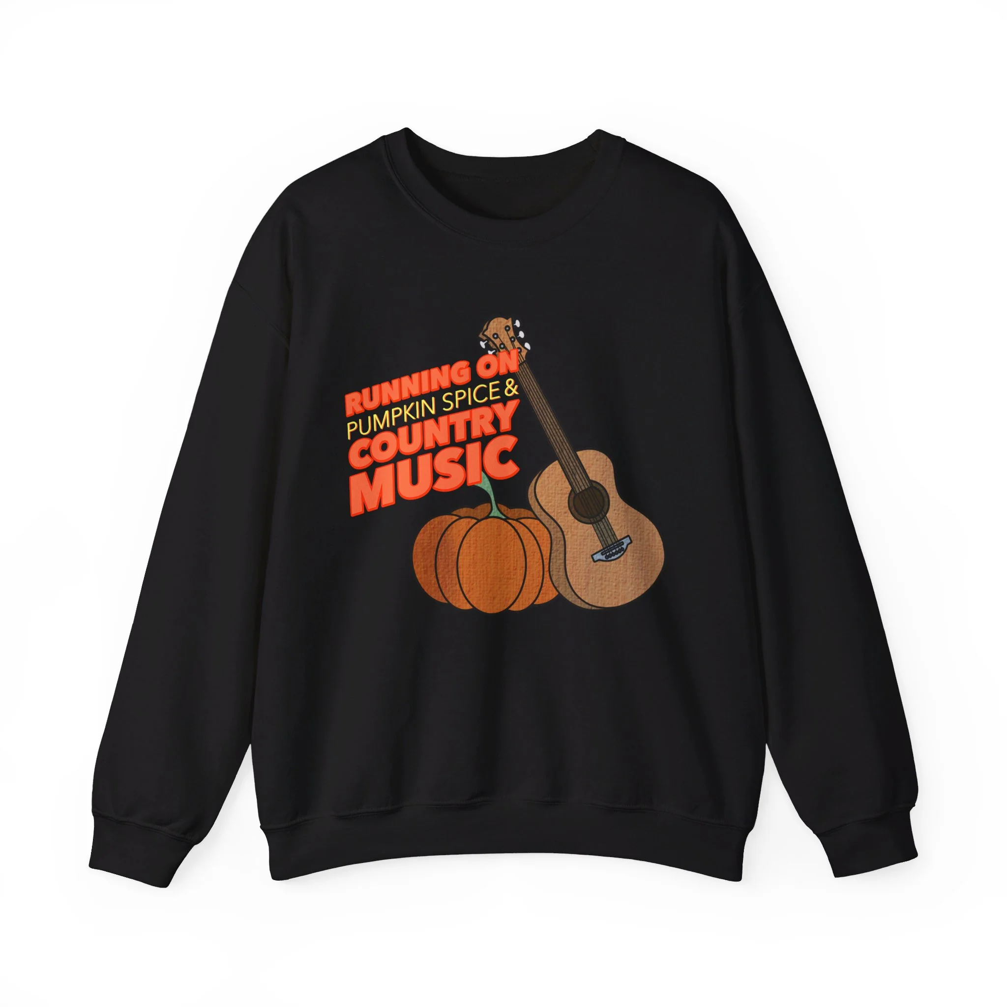 Running on Pumpkin Spice Country Music  Crewneck Sweatshirt - Image 4