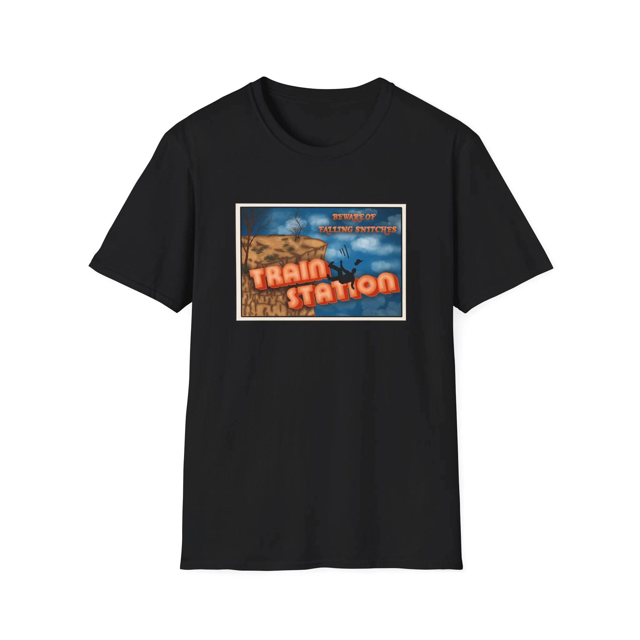 Train Station Postcard T-Shirt - Image 2