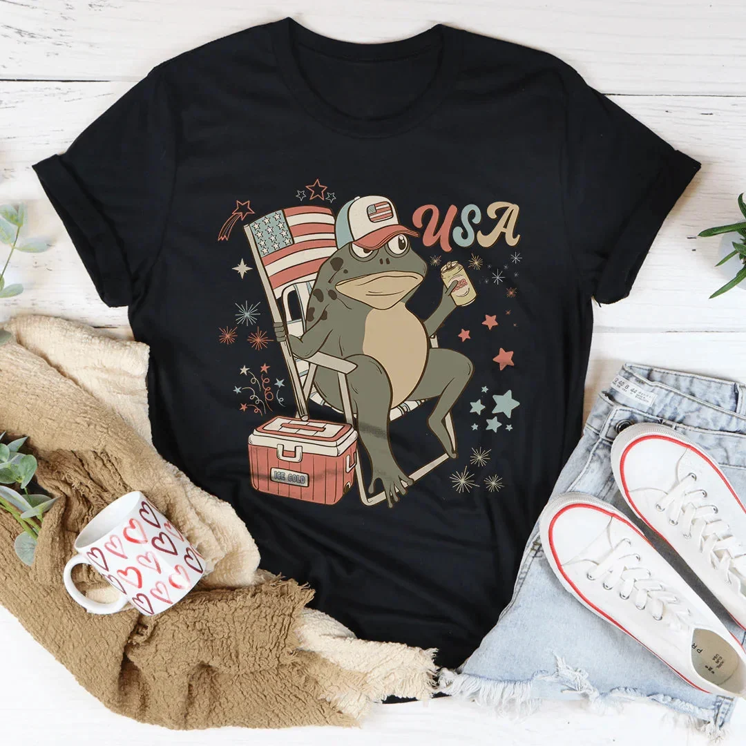USA Graphic Tee – Soft Patriotic Everyday Shirt - Image 2